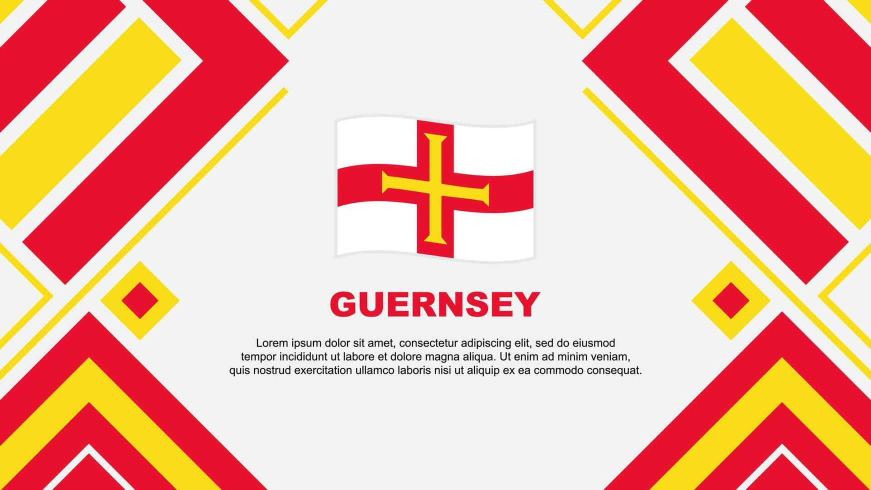 Guernsey Flag Abstract Background Design Template. Guernsey Independence Day Banner Wallpaper Vector Illustration. Guernsey Flag