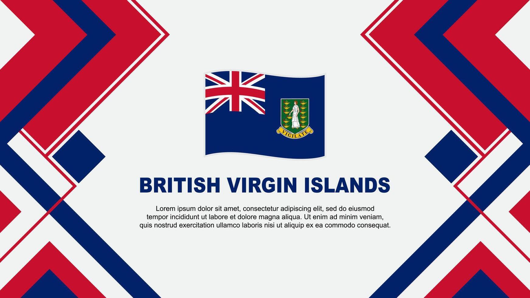 British Virgin Islands Flag Abstract Background Design Template. British Virgin Islands Independence Day Banner Wallpaper Vector Illustration. Banner