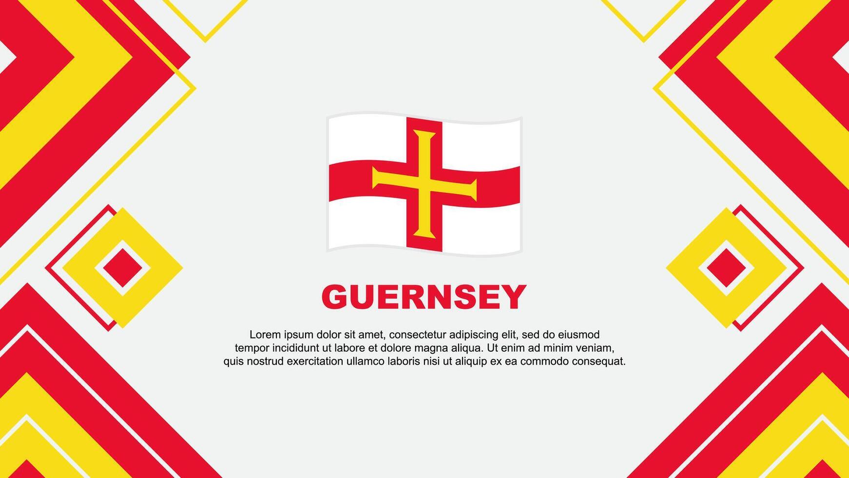 Guernsey Flag Abstract Background Design Template. Guernsey Independence Day Banner Wallpaper Vector Illustration. Guernsey Background