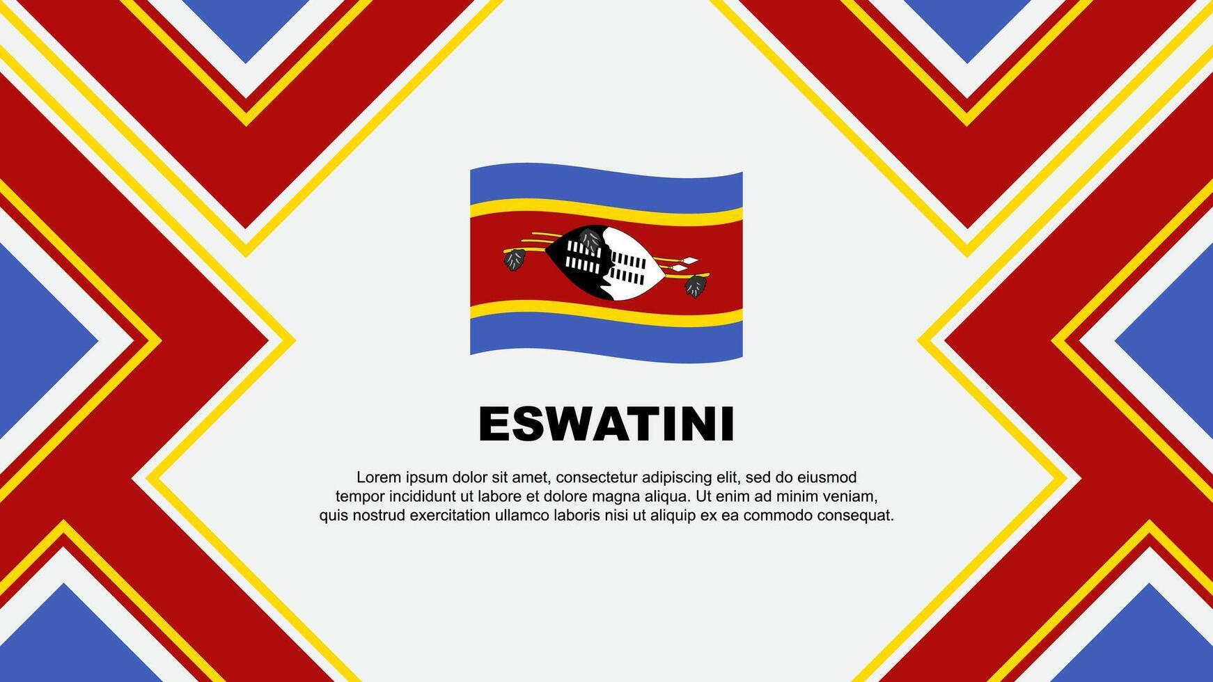 Eswatini Flag Abstract Background Design Template. Eswatini Independence Day Banner Wallpaper Vector Illustration. Eswatini Vector