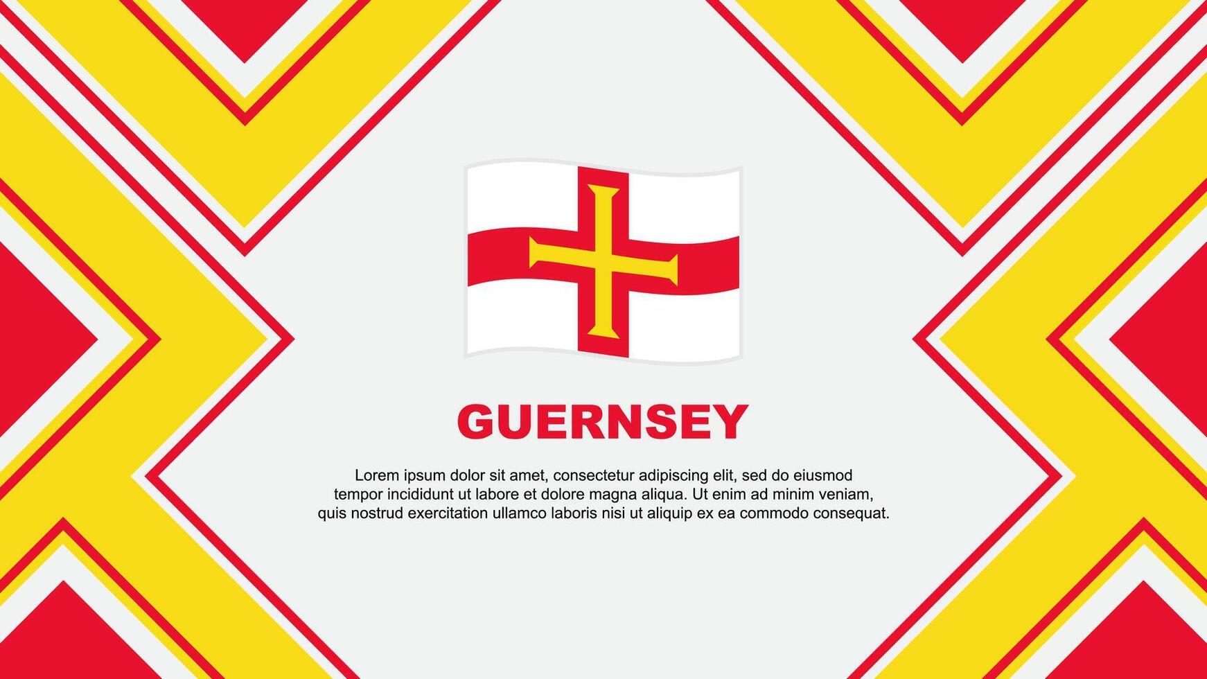 Guernsey Flag Abstract Background Design Template. Guernsey Independence Day Banner Wallpaper Vector Illustration. Guernsey Vector