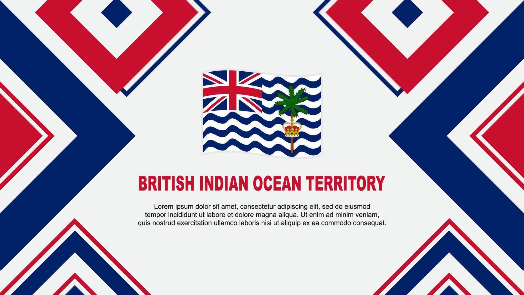 British Indian Ocean Territory Flag Abstract Background Design Template. Independence Day Banner Wallpaper Vector Illustration. Independence Day