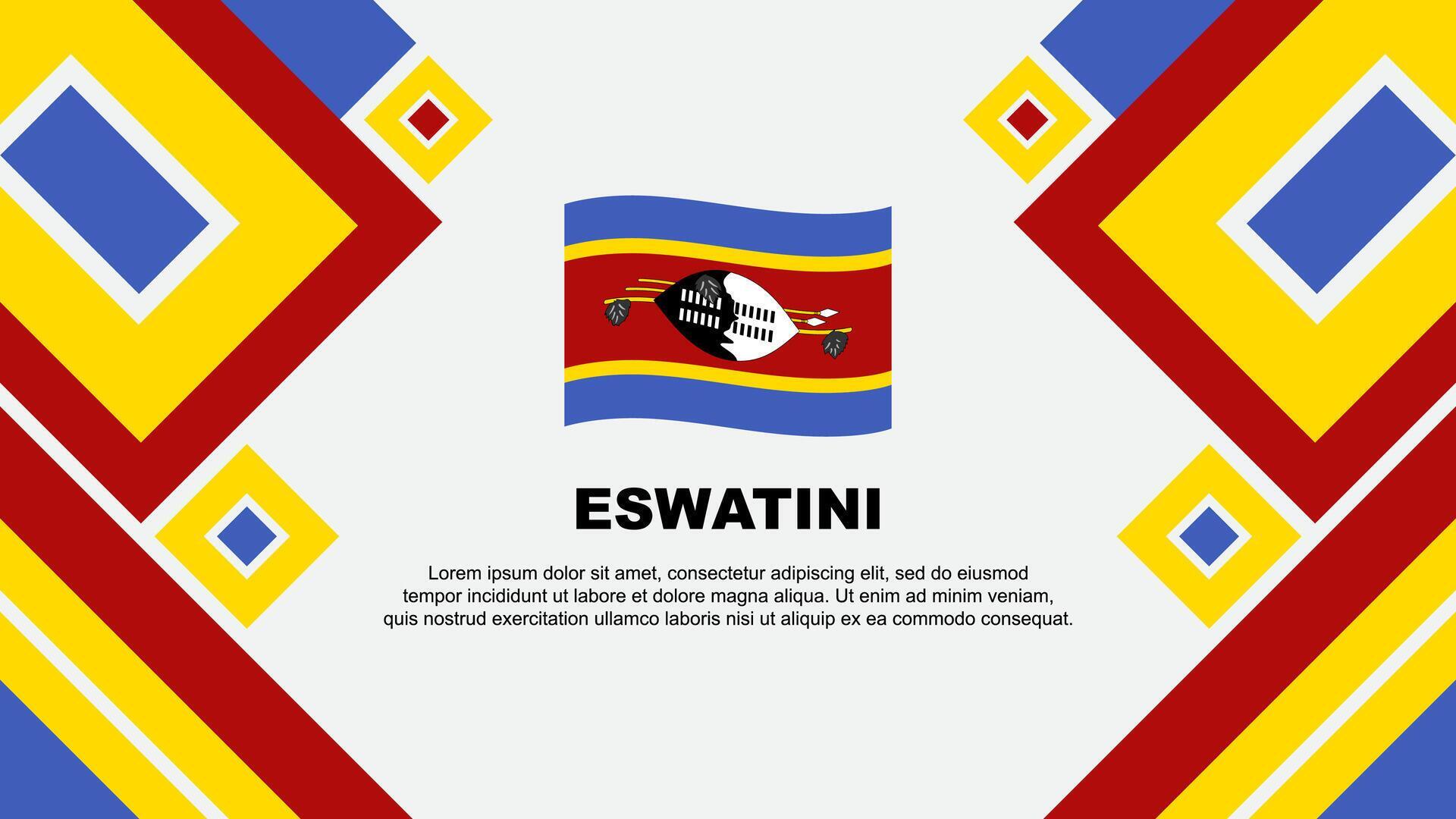 Eswatini Flag Abstract Background Design Template. Eswatini