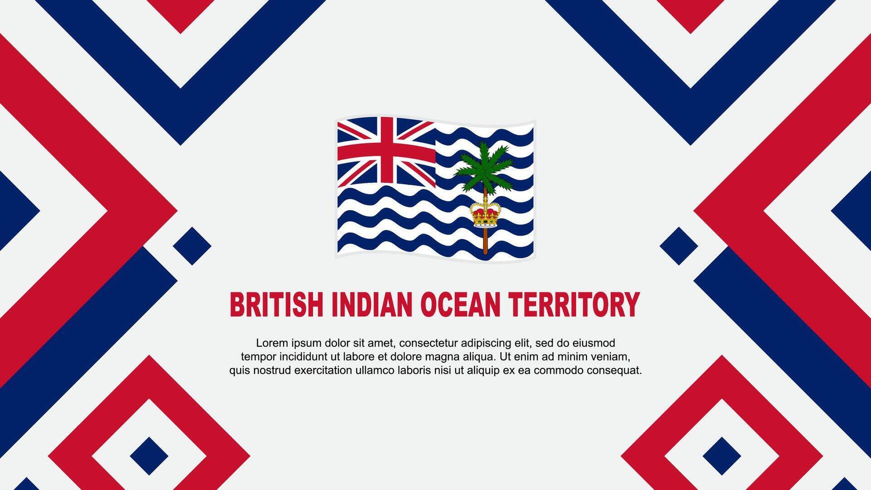 British Indian Ocean Territory Flag Abstract Background Design Template. Independence Day Banner Wallpaper Vector Illustration. Template