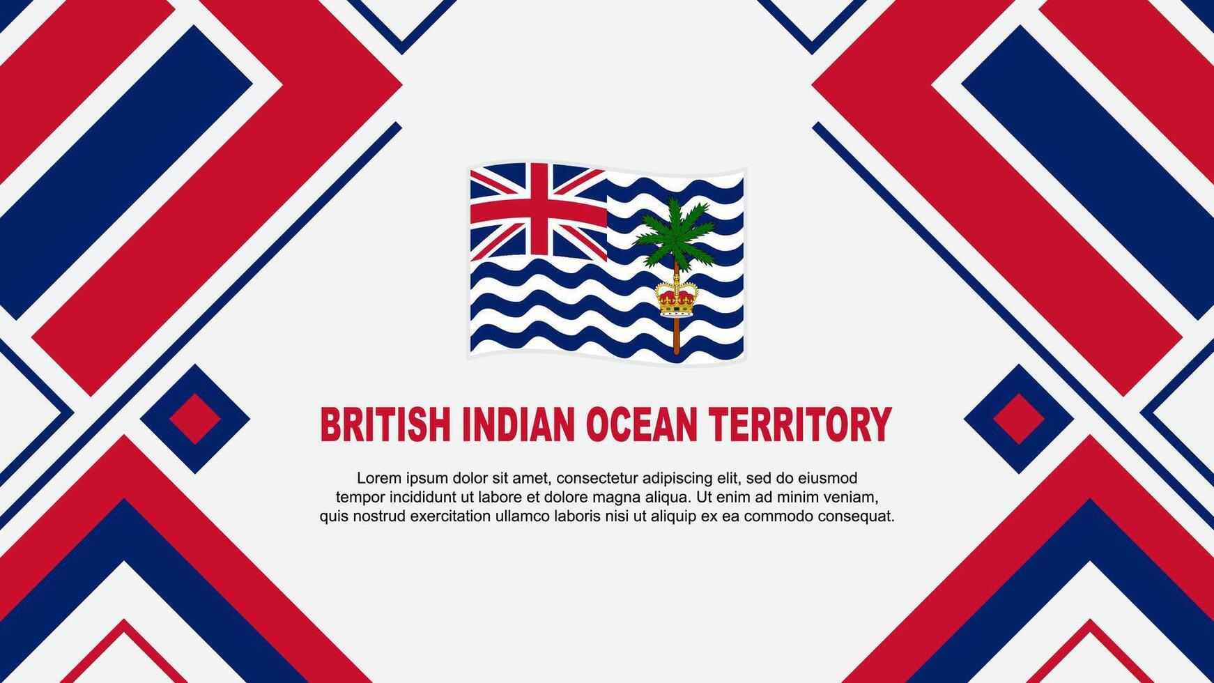 British Indian Ocean Territory Flag Abstract Background Design Template. Independence Day Banner Wallpaper Vector Illustration. Flag