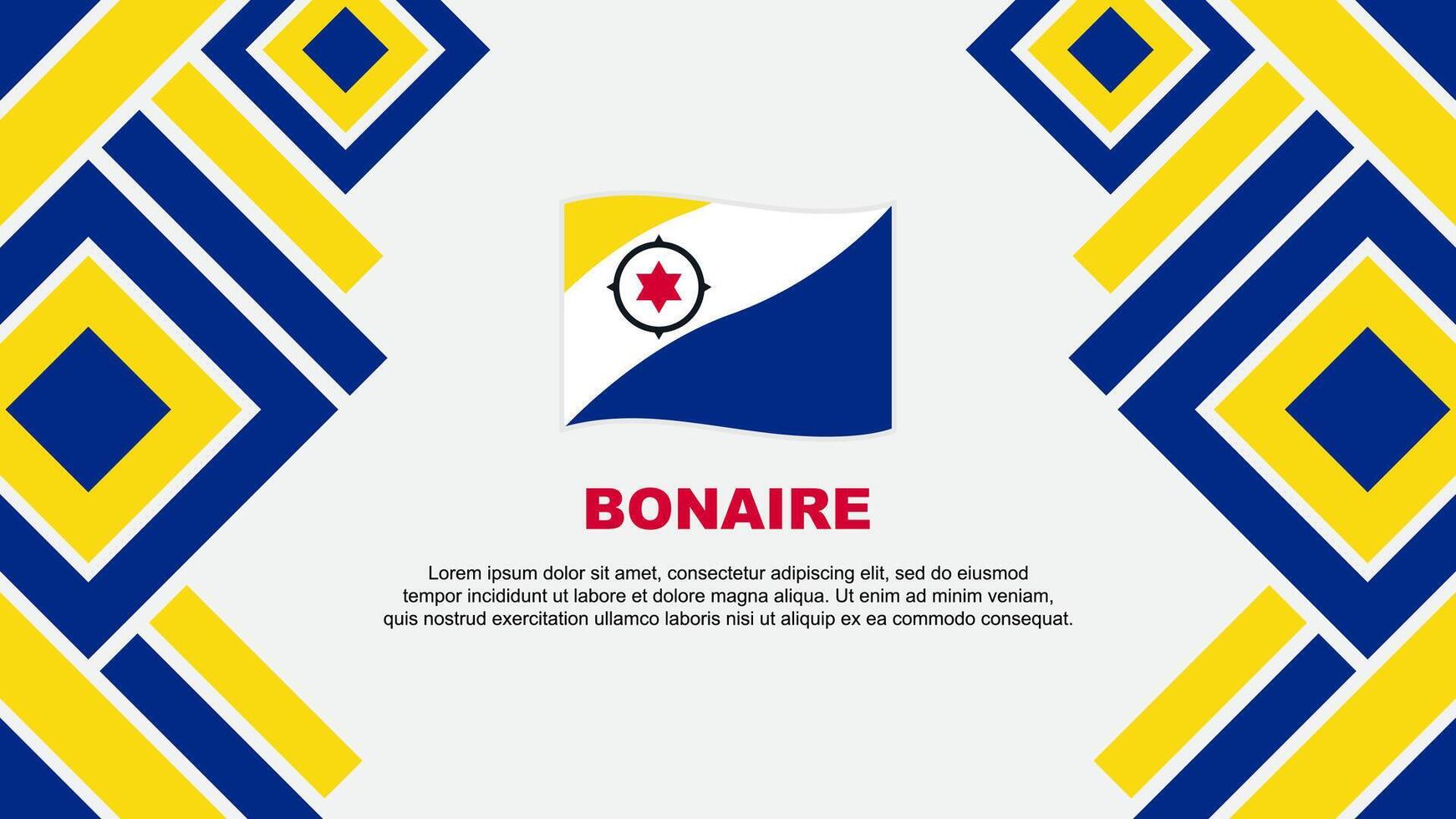 Bonaire Flag Abstract Background Design Template. Bonaire Independence Day Banner Wallpaper Vector Illustration. Bonaire