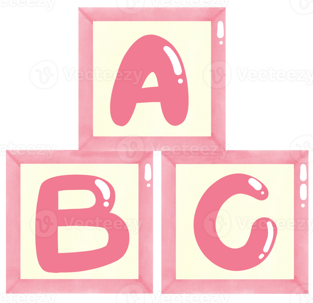 Letter Wood Block, A B C Toy Block png