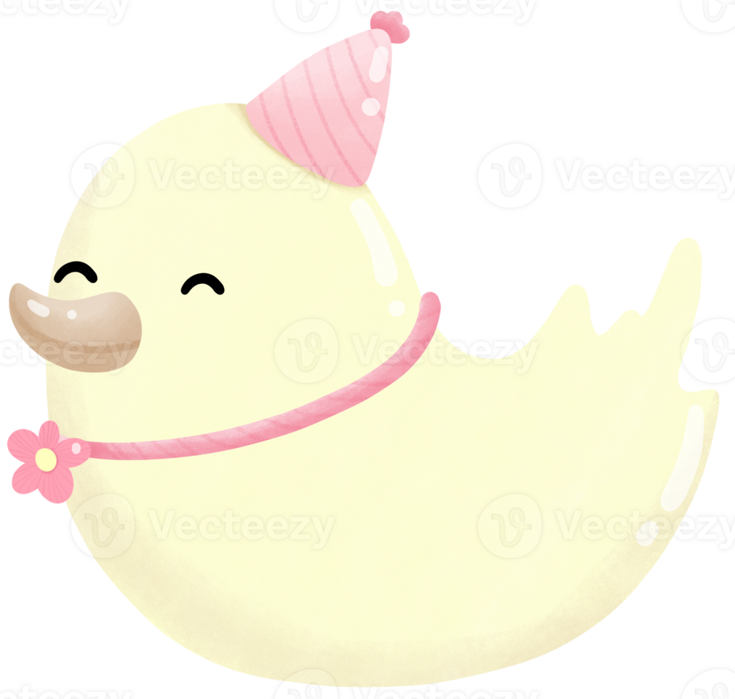 Yellow duck toy png