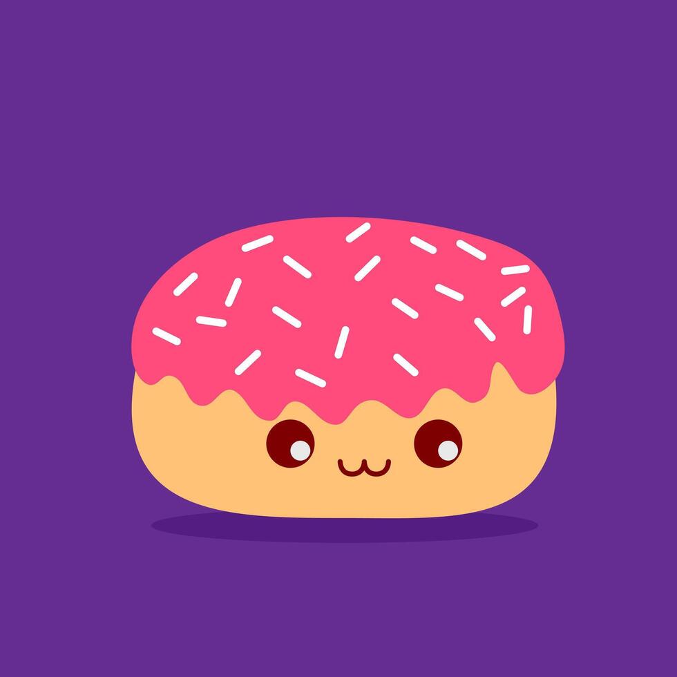 Donut cartoon character vector