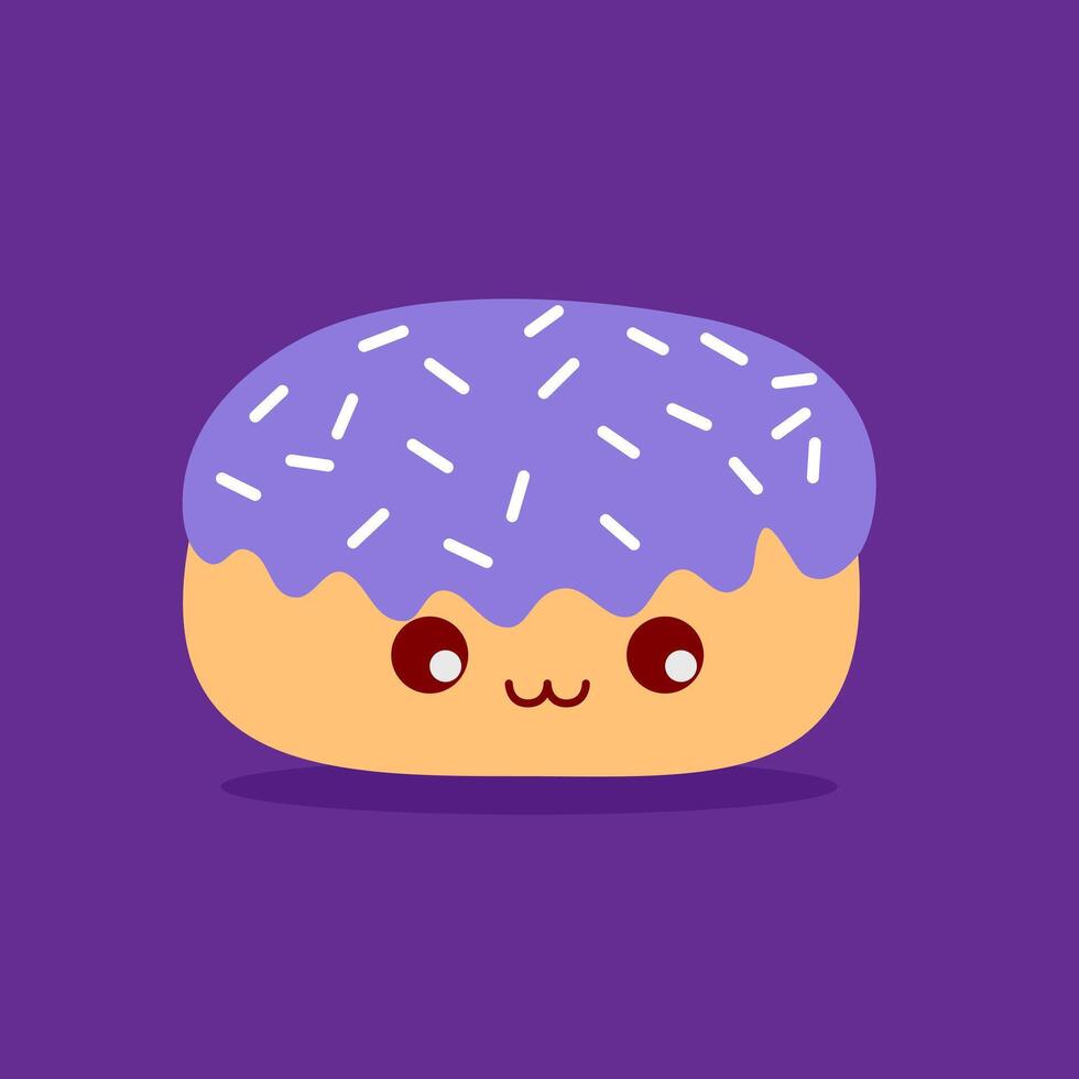 Donut cartoon character vector