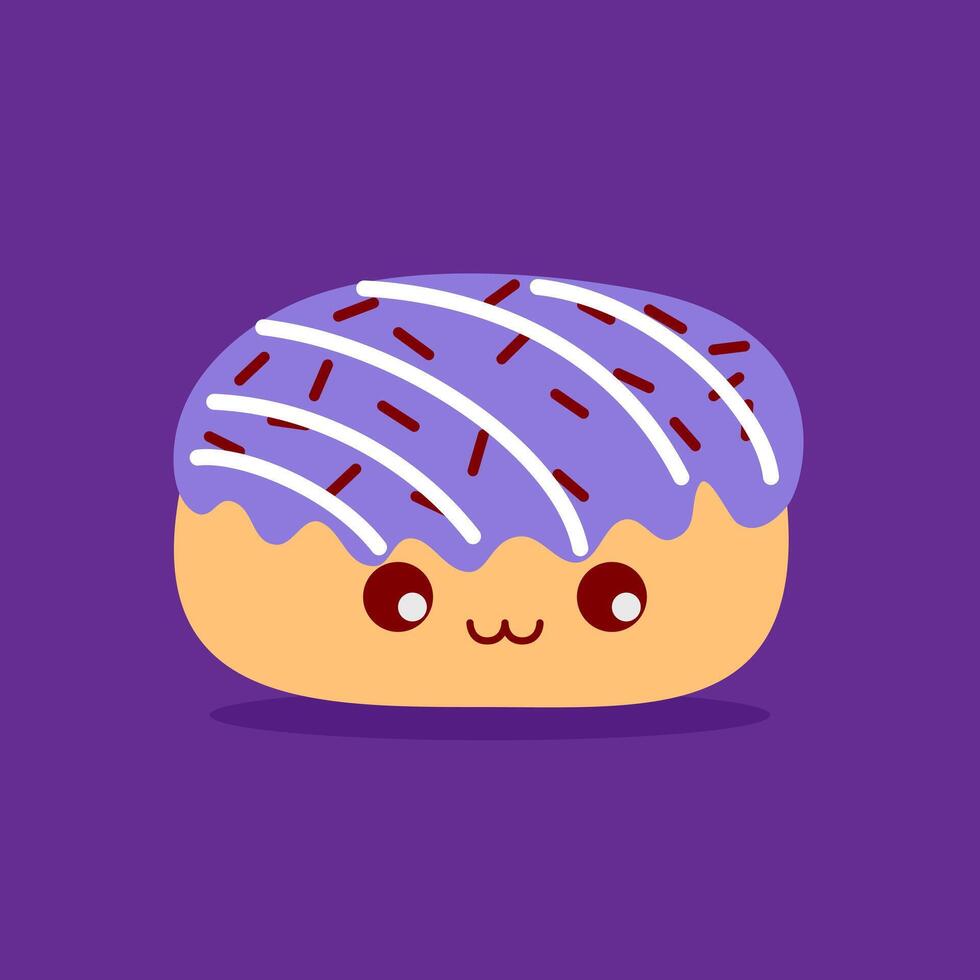 Donut cartoon character vector