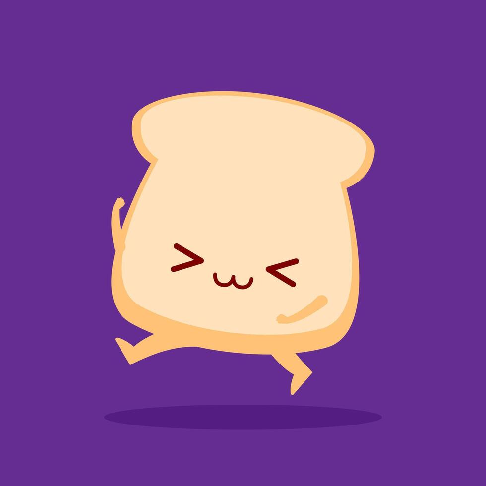 Bread cartoon character vector