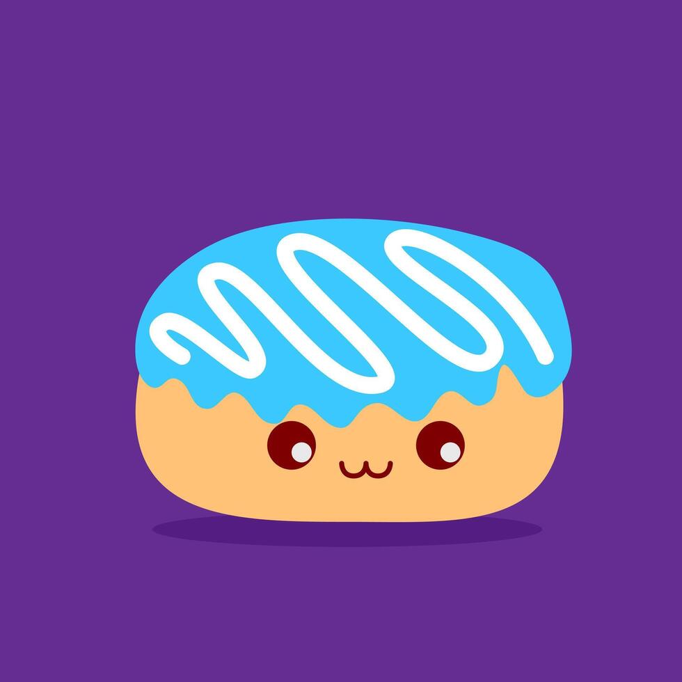 Donut cartoon character vector