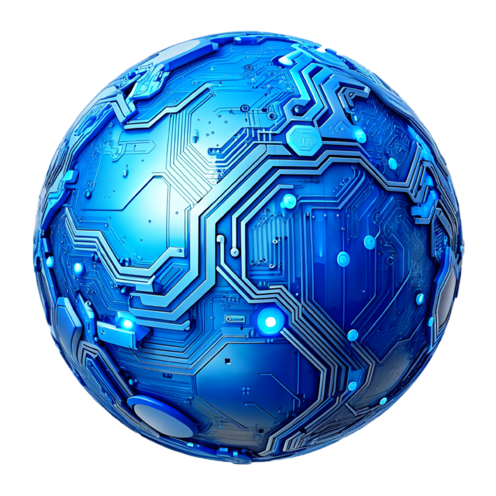AI generated 3d world global network digital technology png