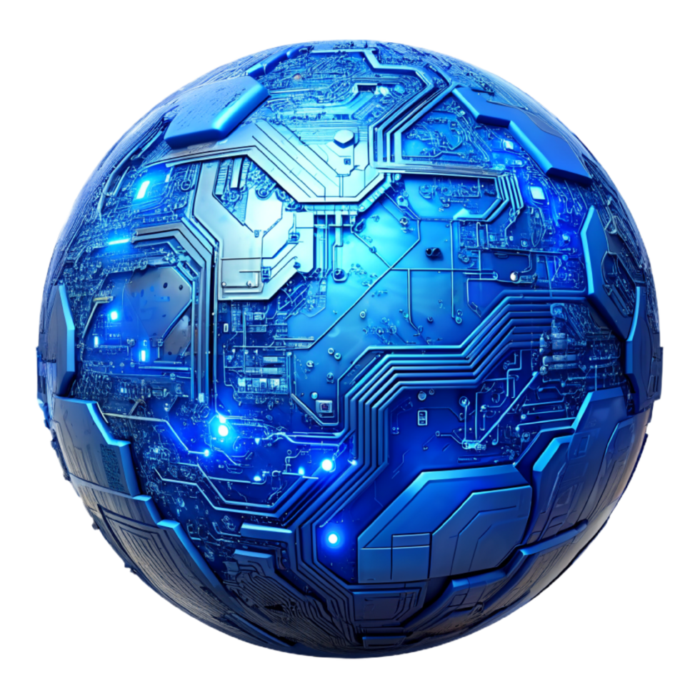 AI generated 3d world global network digital technology png