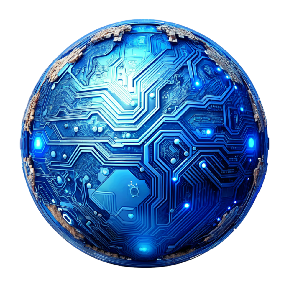 AI generated 3d world global network digital technology png