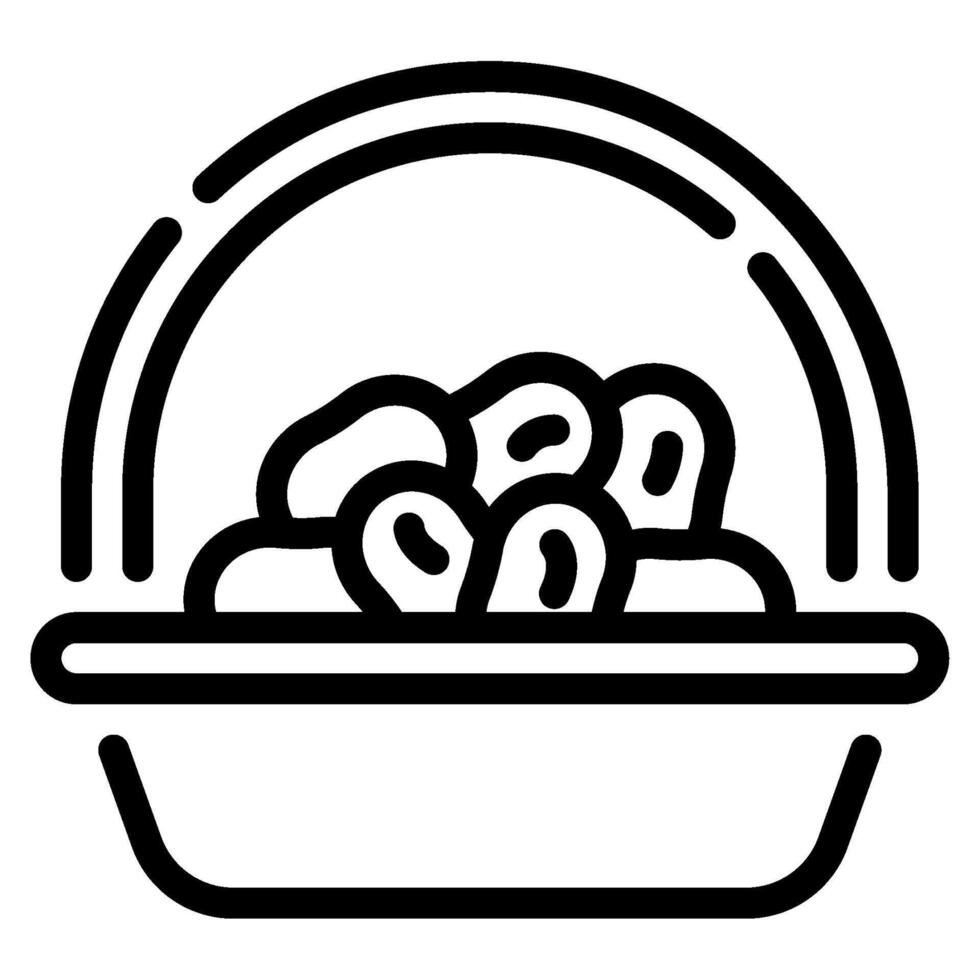 Dates Basket Icon Ramadan, for infographic, web, app, etc vector