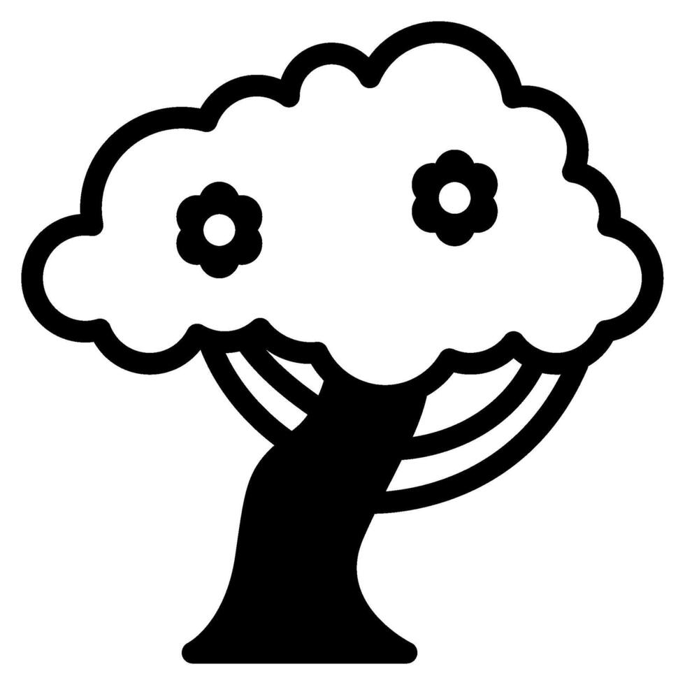 Blossom Tree Icon Spring, for uiux, web, app, infographic, etc vector