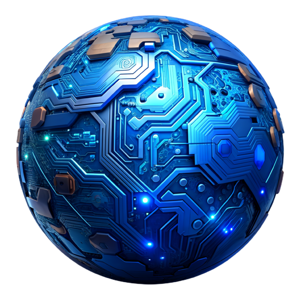 AI generated 3d world global network digital technology png