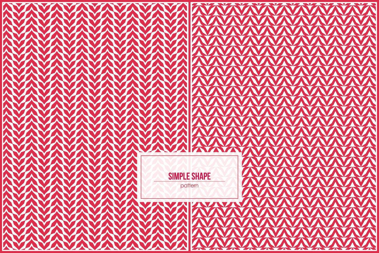 sencillo modelo de zigzag estilo con rojo dominante color vector