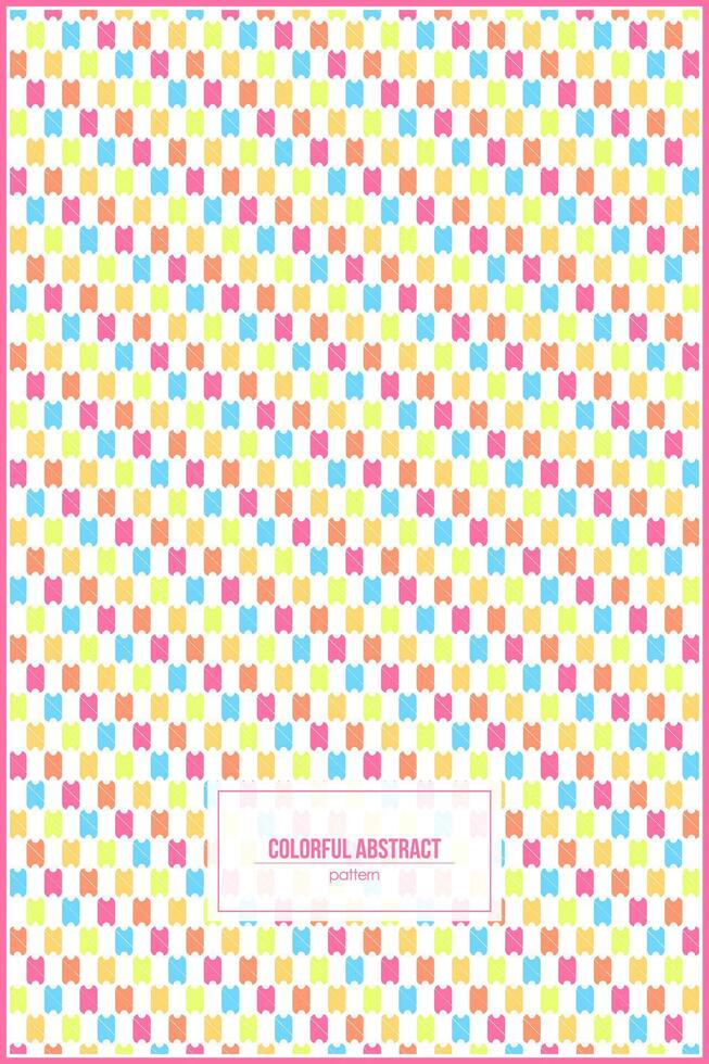 colorful abstract shape pattern with pastele color style vector