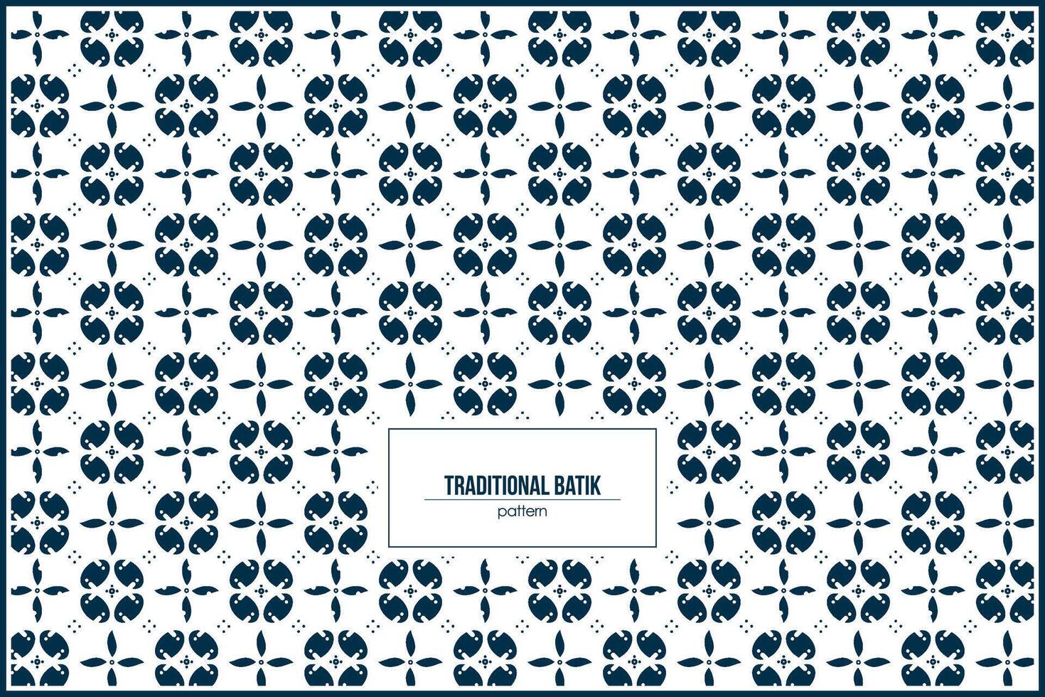 traditional batik pattern with simple ornament vector