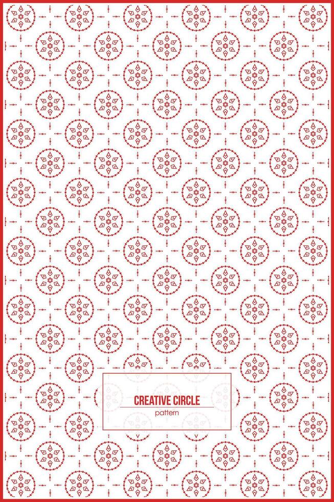 creative circle pattern with combination of rhombus shape vector