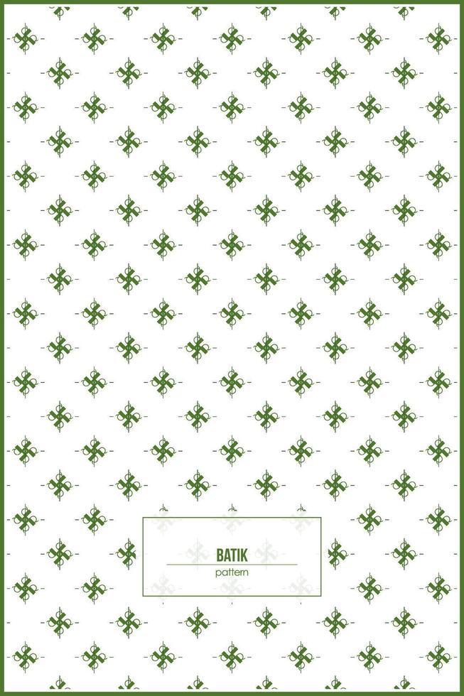 elegant batik pattern with symmetrical ornament position vector