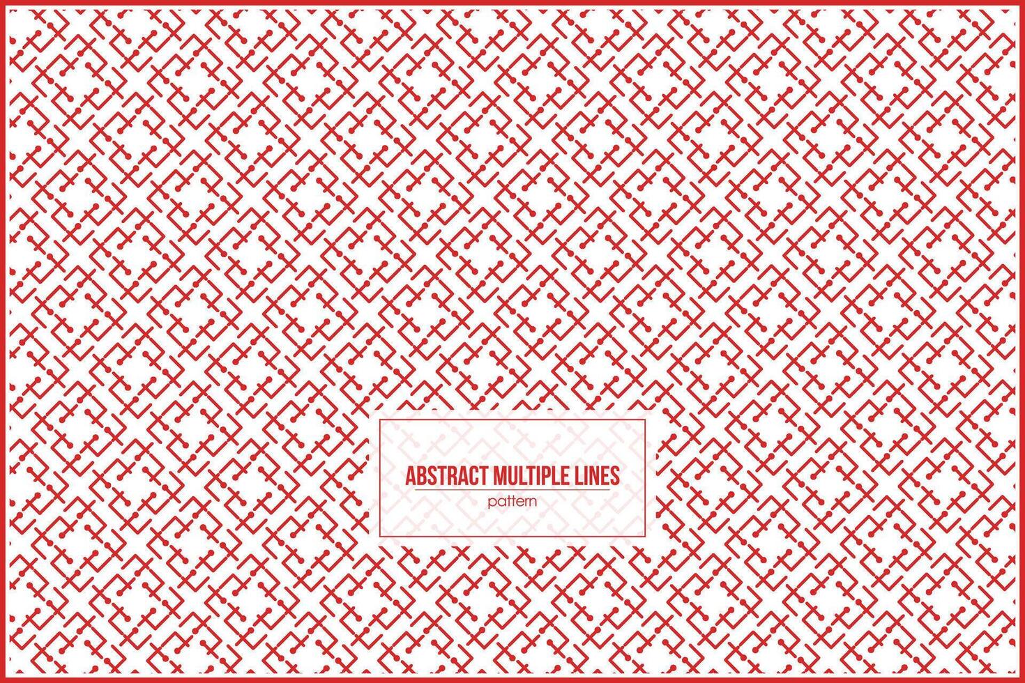 abstract multiple red lines pattern with dots combination vector
