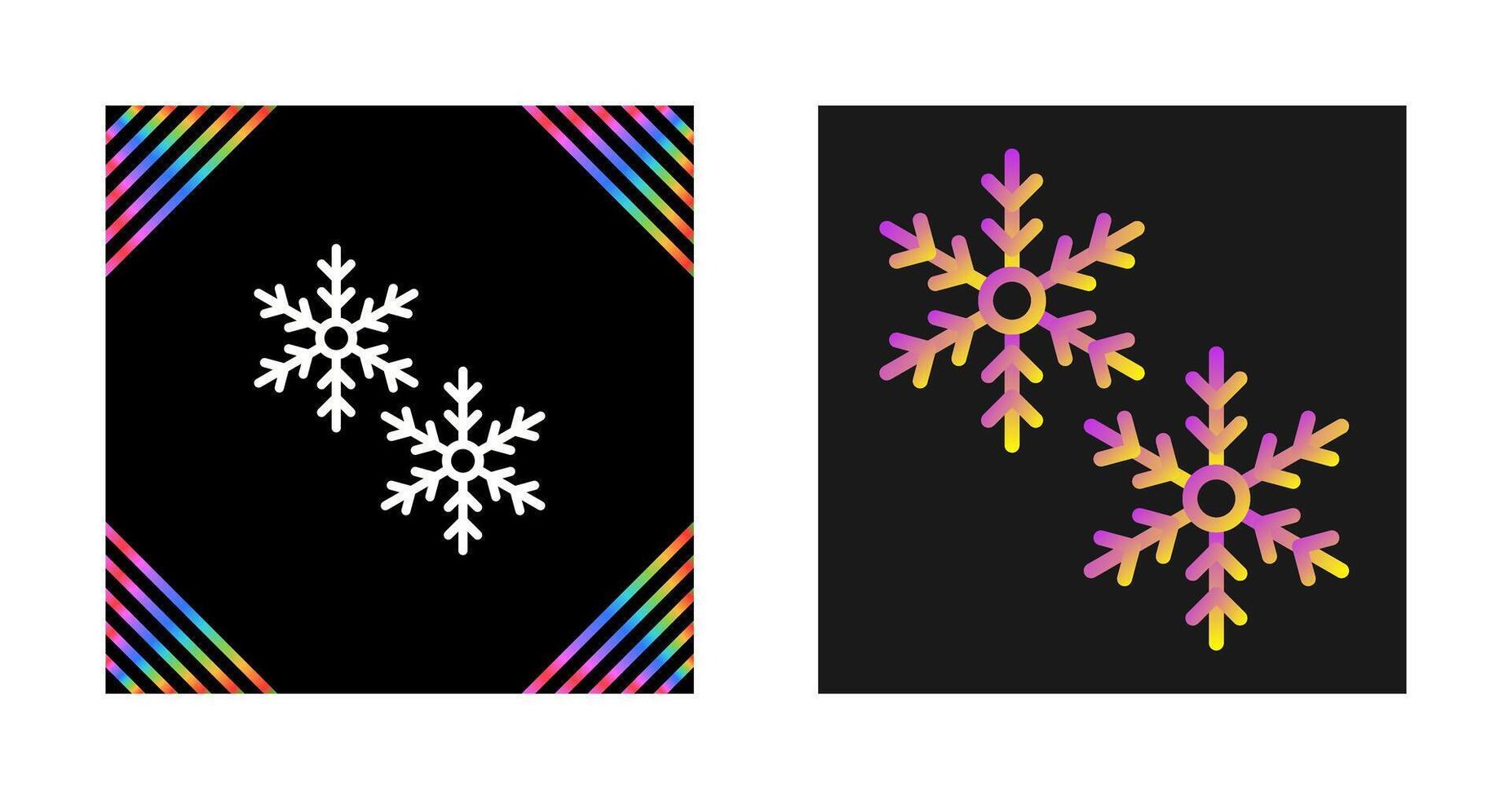 icono de vector de copos de nieve