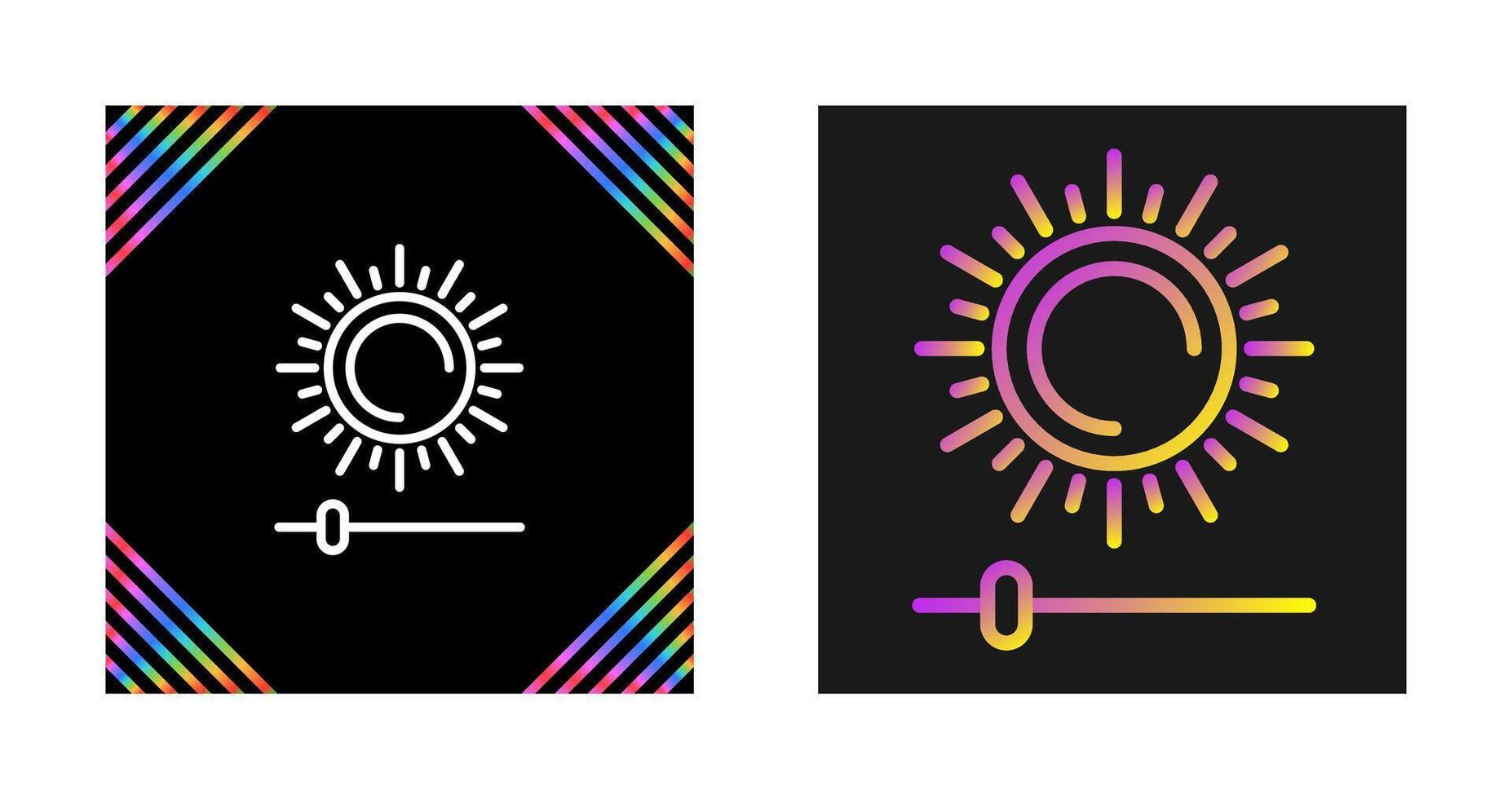 brillo y contraste vector icono