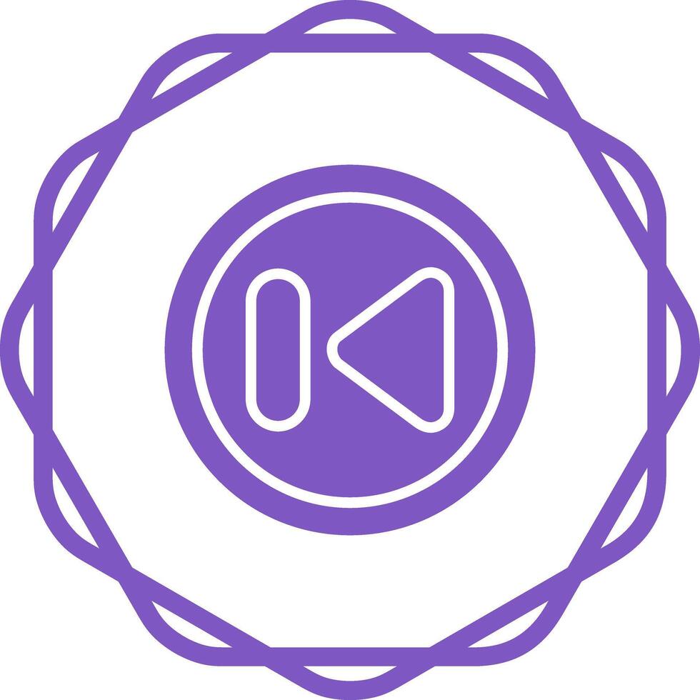 Previous Track Button Vector Icon