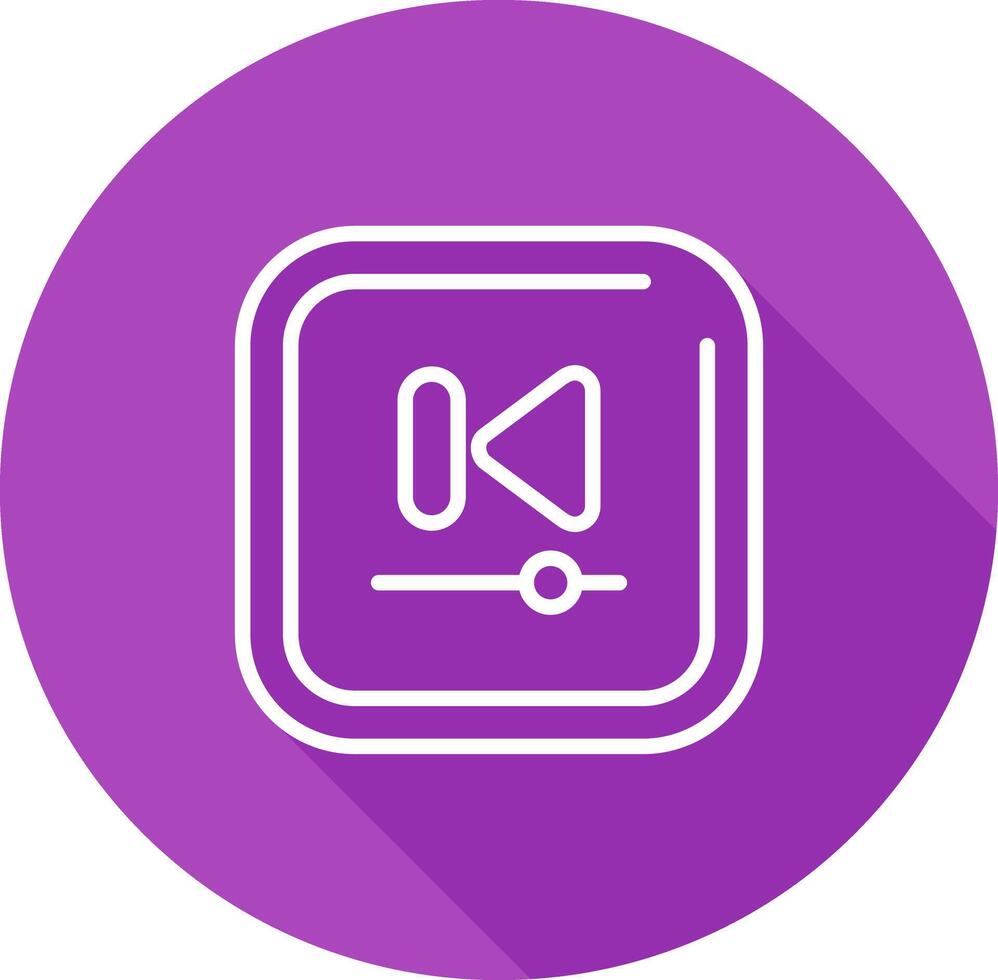 Video Previous Track Square Vector Icon
