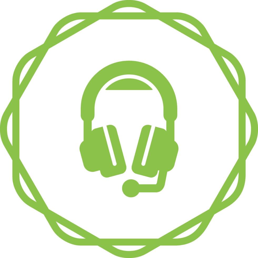 Headphones with Microphone Vector Icon