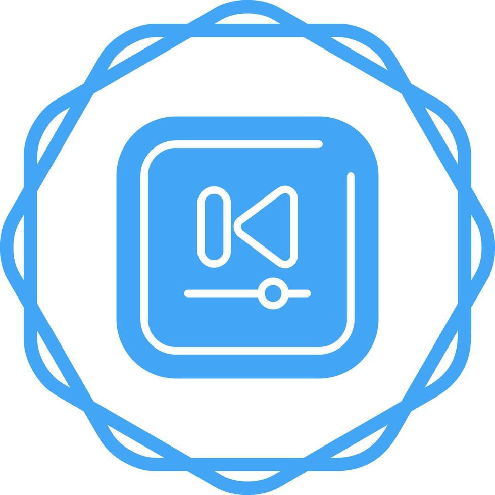 Video Previous Track Square Vector Icon