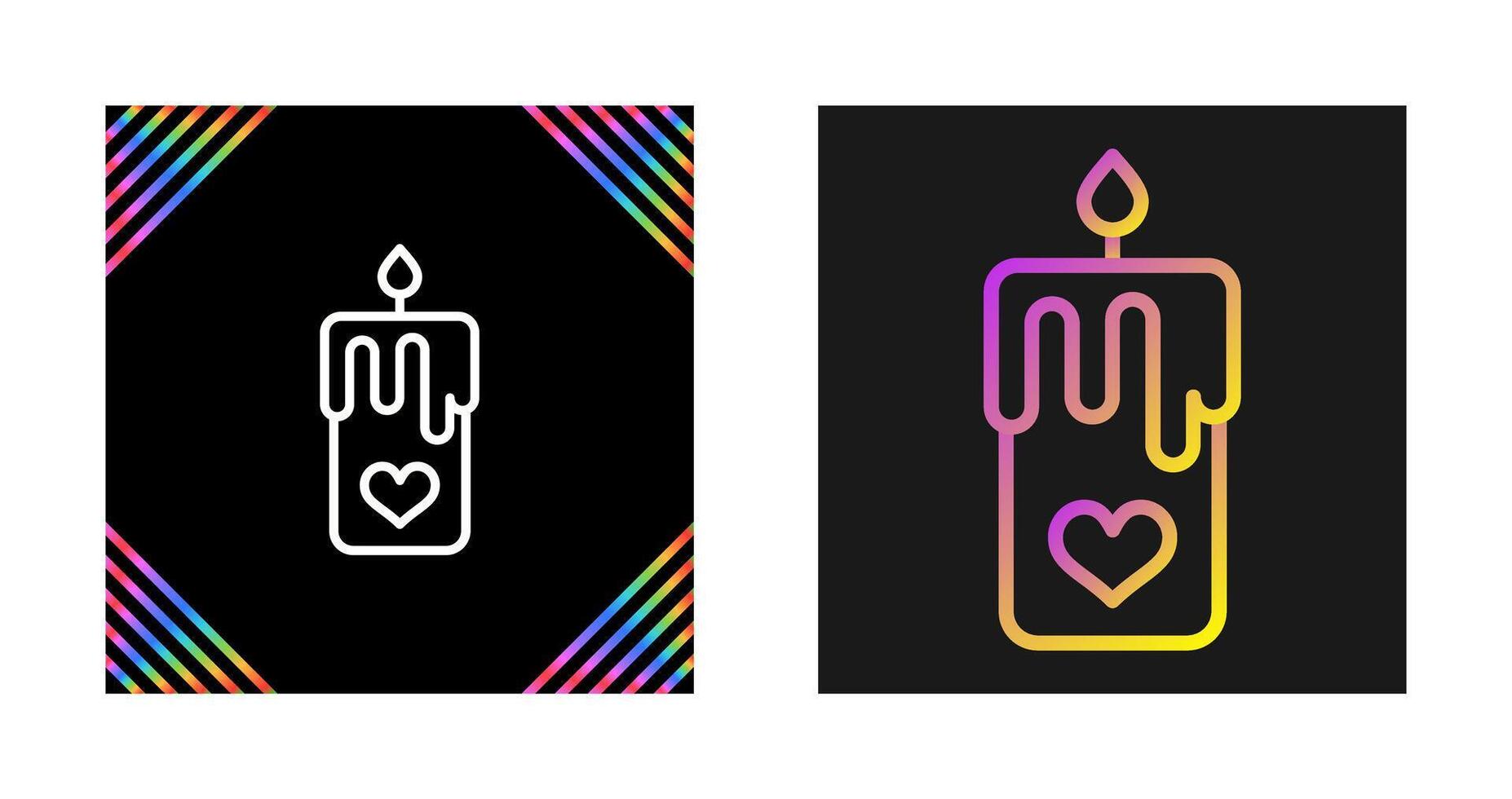 Romantic candle Vector Icon