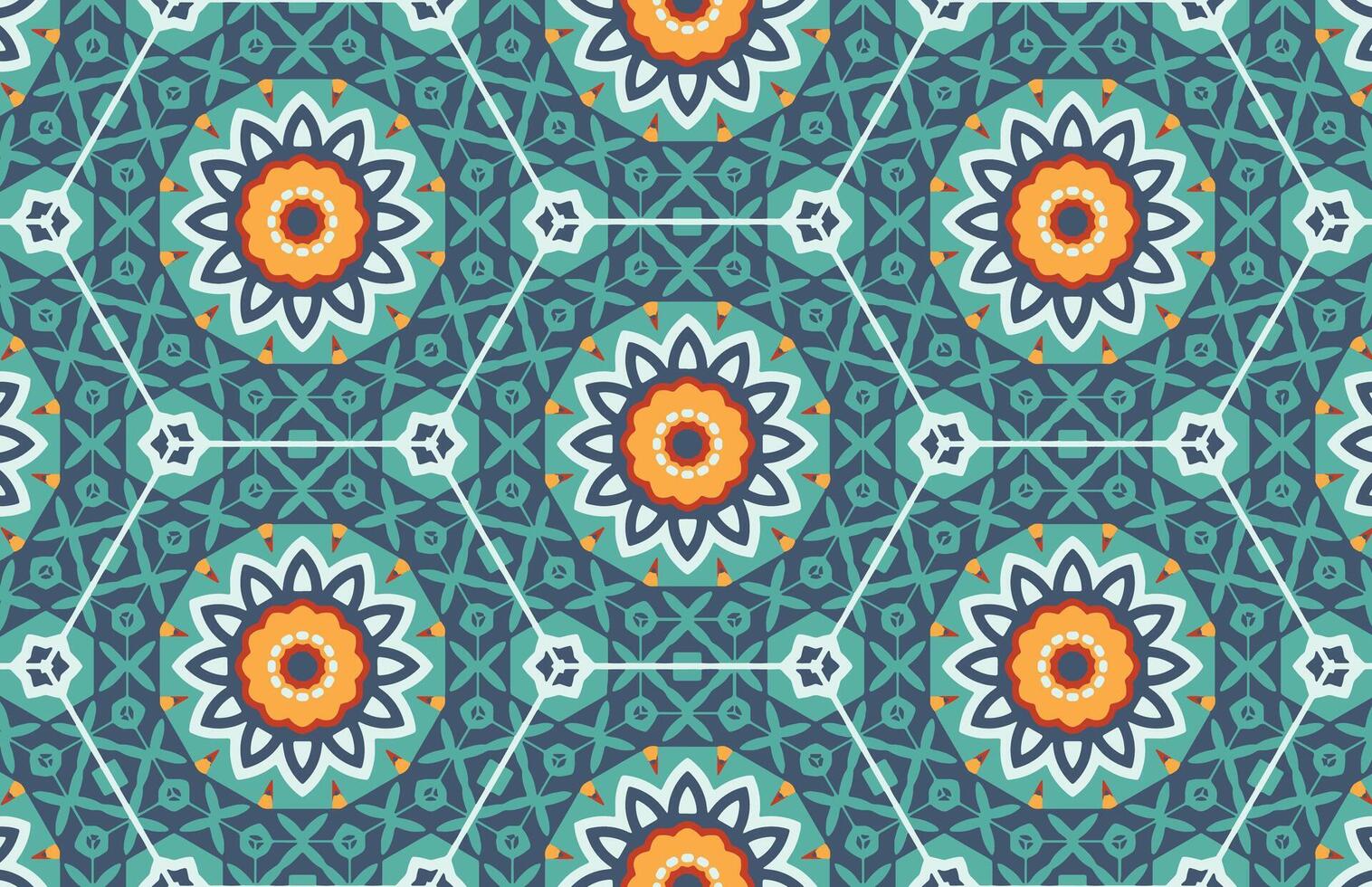 Abstract colorful mandala pattern design vector