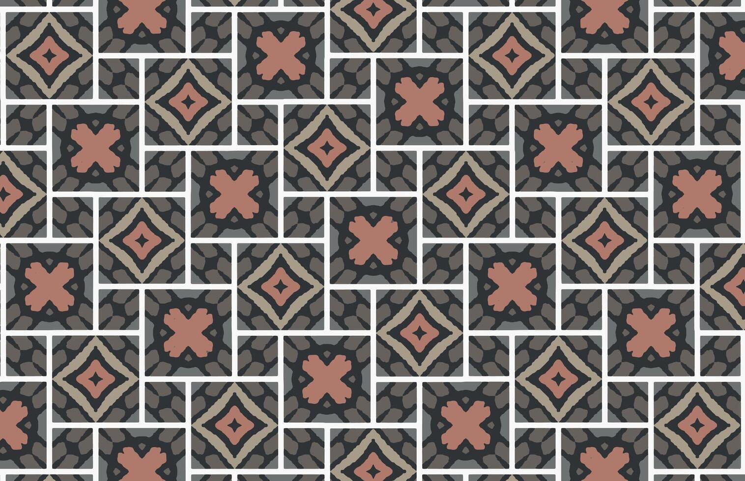 Colorful tile grunge design pattern vector