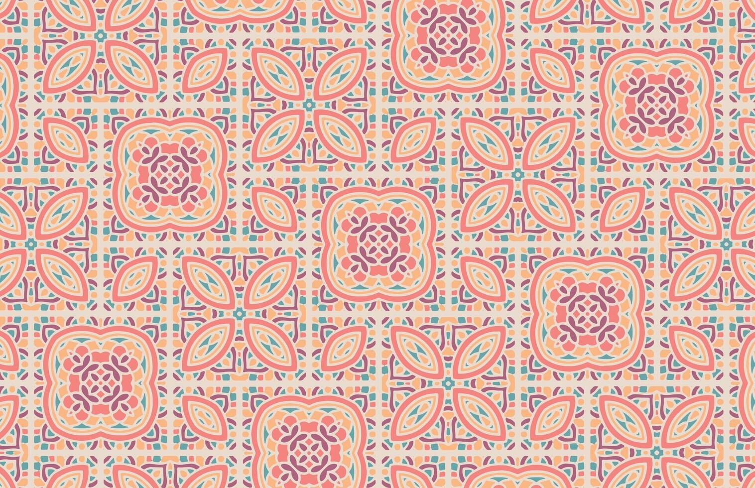 Multicolor decorative floral pattern vector
