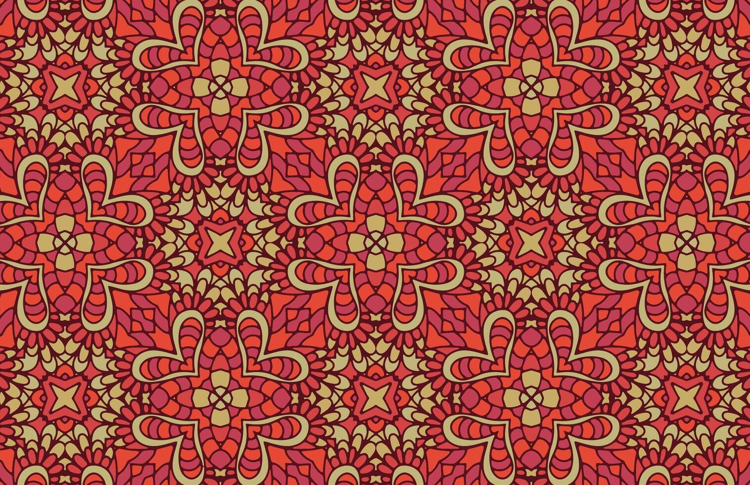 Multicolor floral style fabric design pattern vector