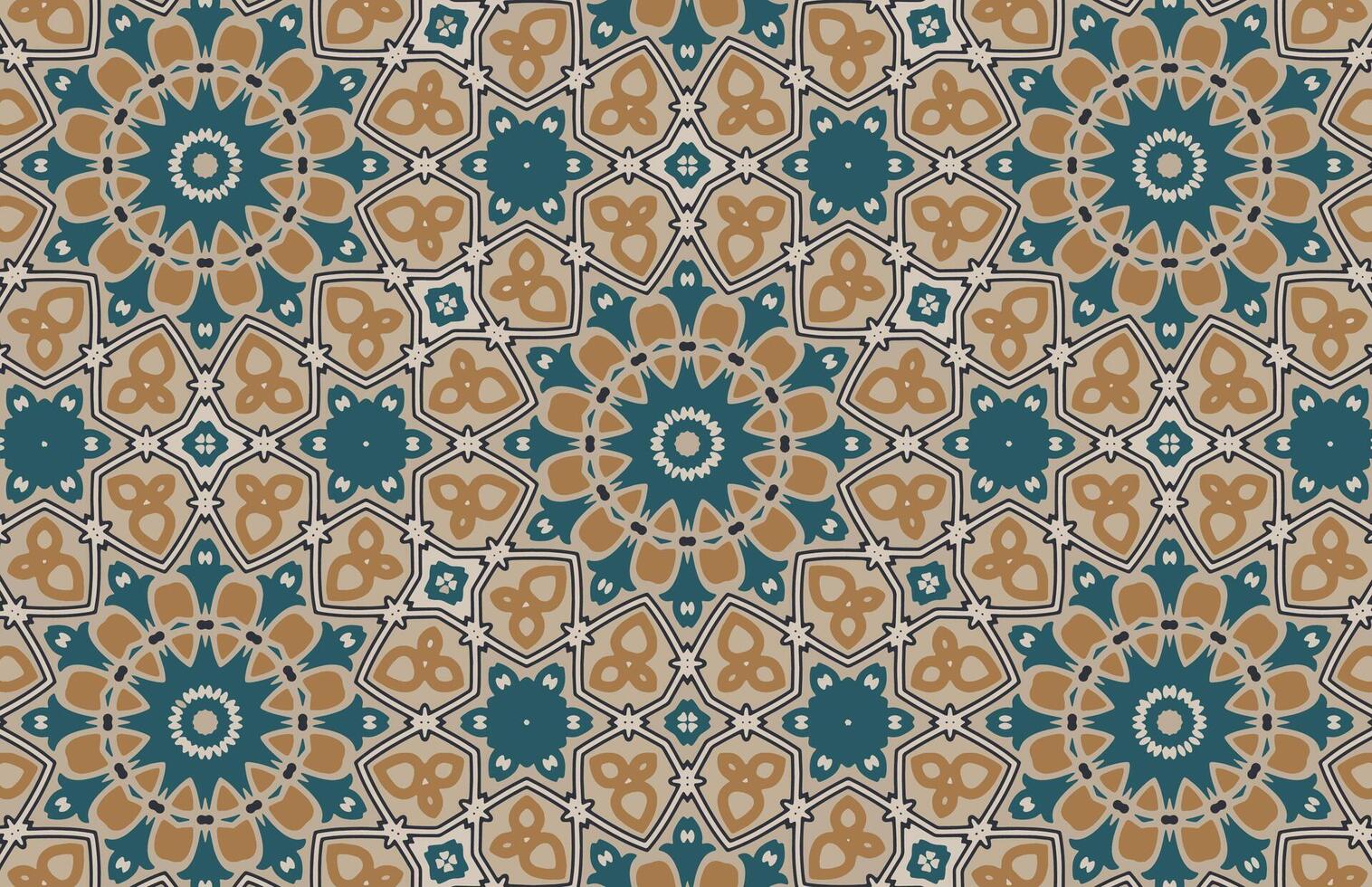 Abstract islamic geometric design pattern vector