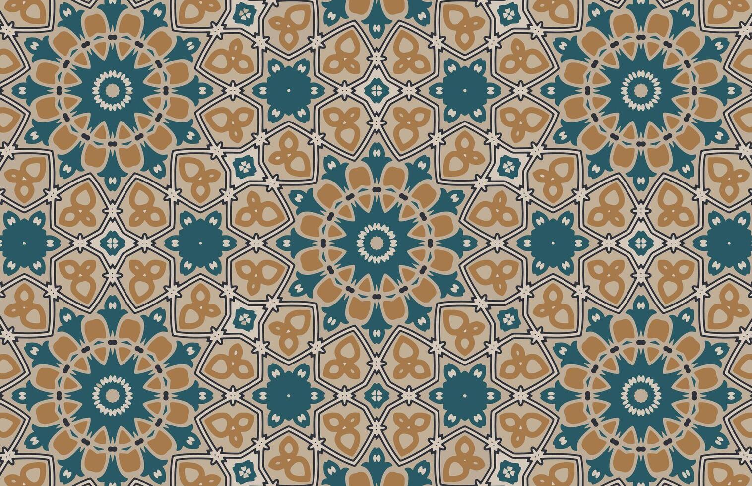 Abstract islamic geometric design pattern vector