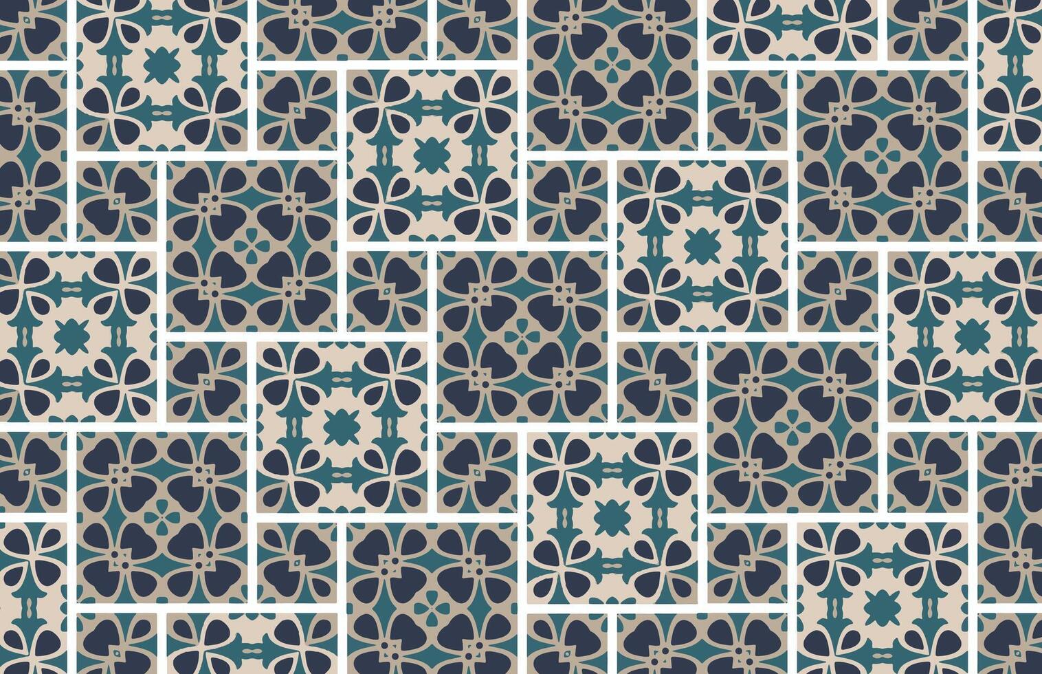 Abstract geometric tile pattern vector