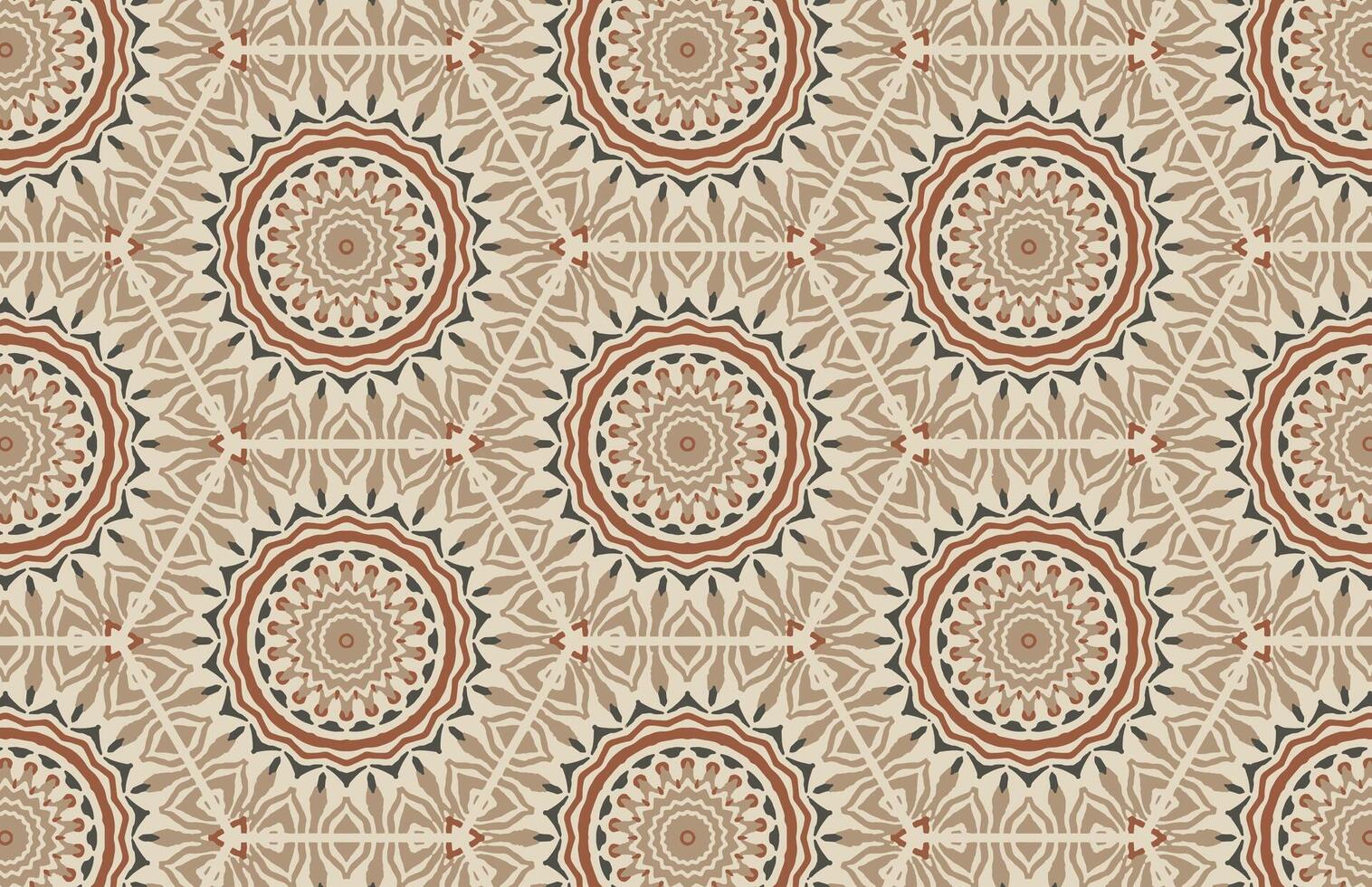 marrón mandala grunge tela diseño modelo vector