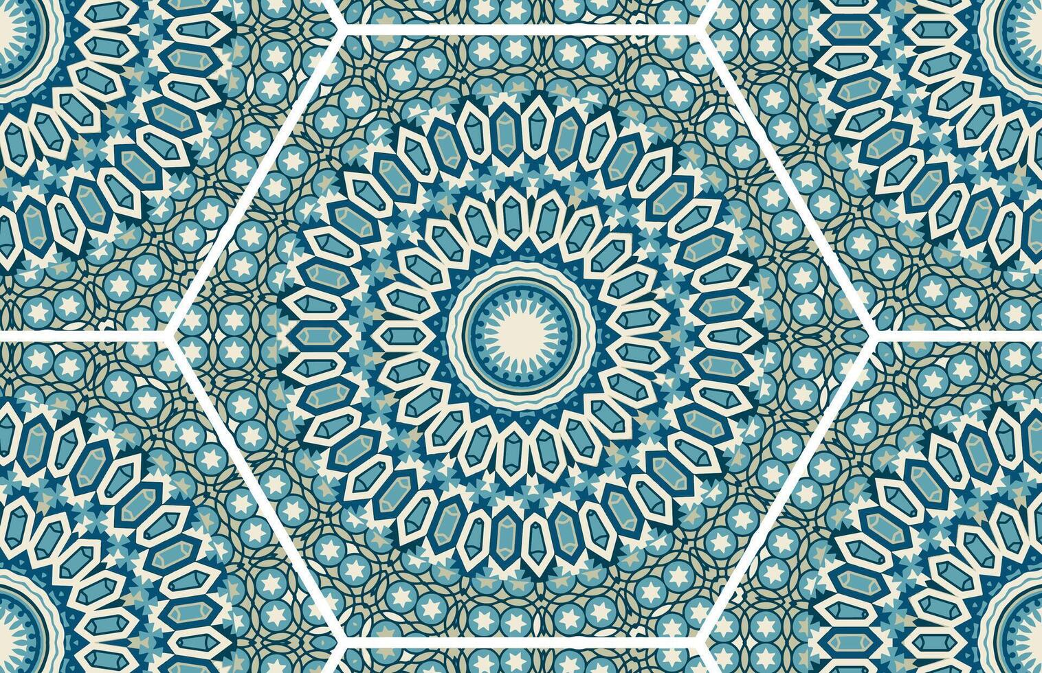 Geometrical islamic and arabic wall design pattern vector