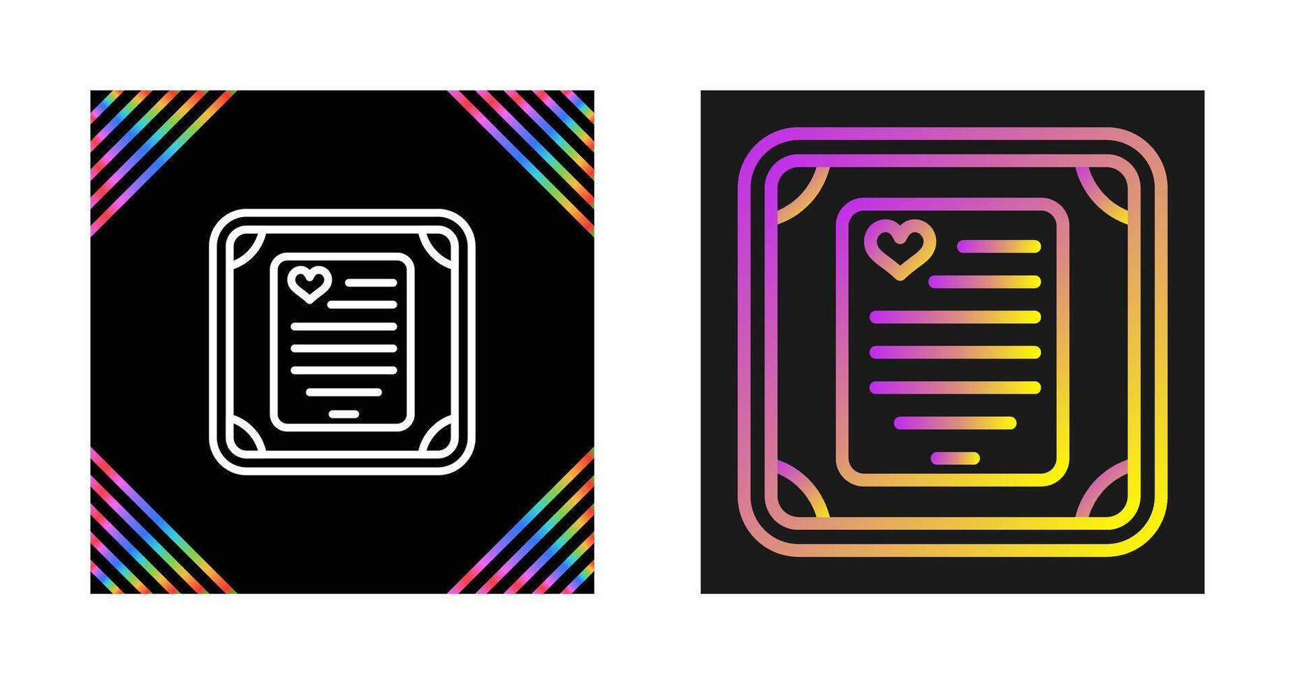 Love poem in a frame Vector Icon