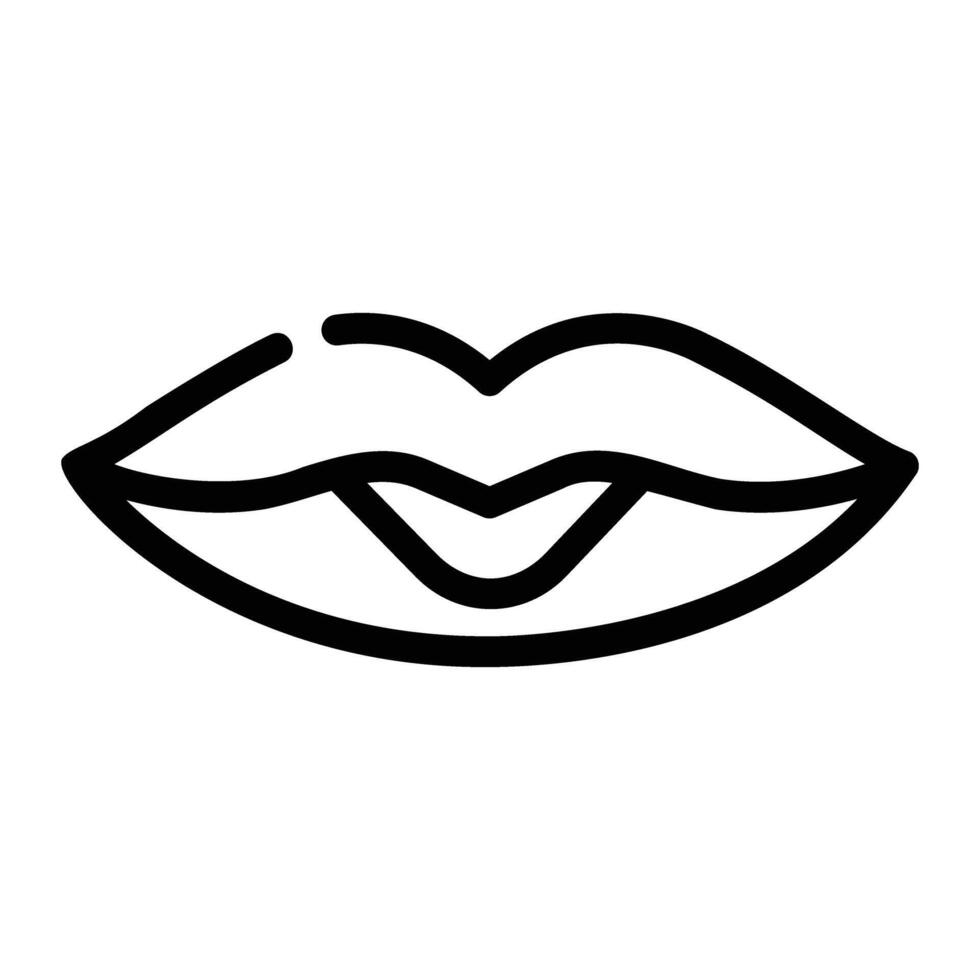 lips Line Icon Background White vector