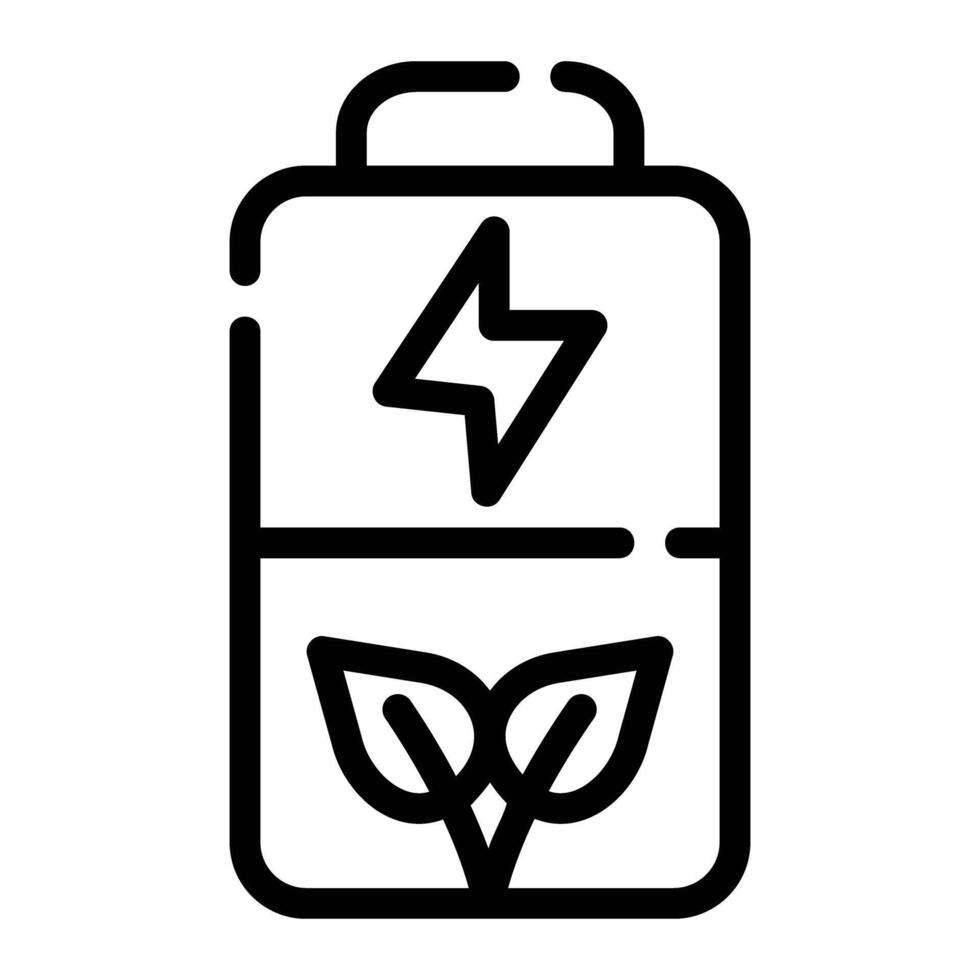 battery Line Icon Background White vector