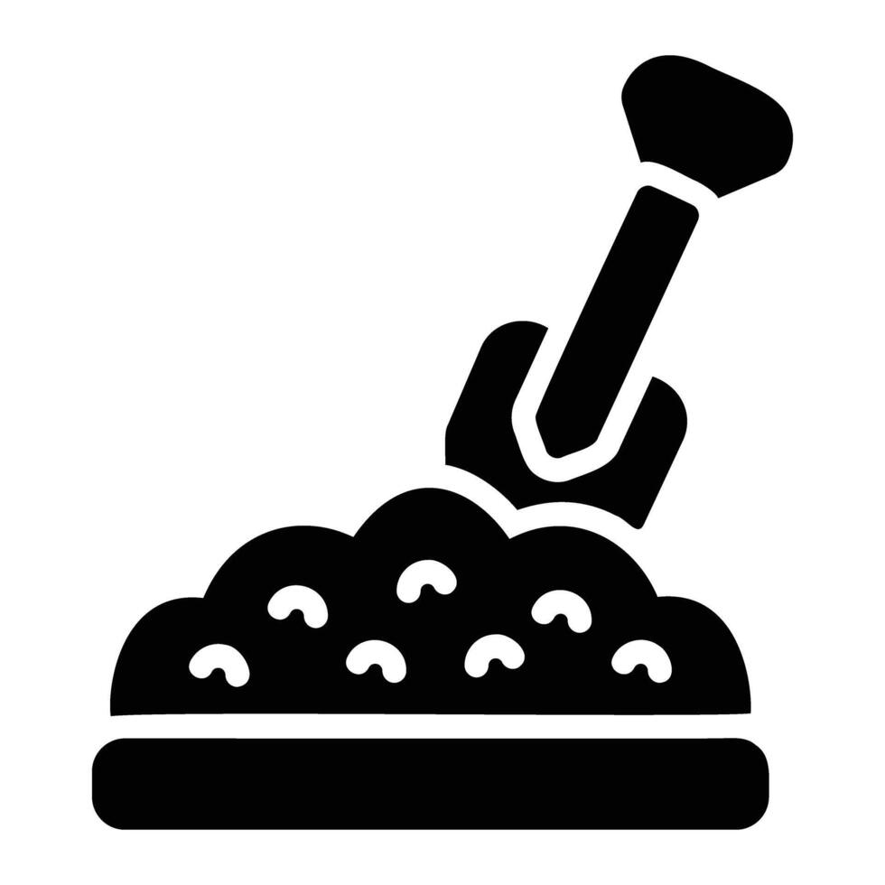 compost Glyph Icon Background White vector