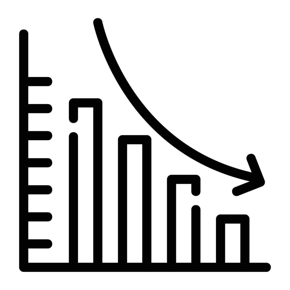 losses Line Icon Background White vector